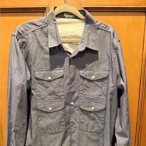 J.Lindeberg Men's Blue Shirt Jacket